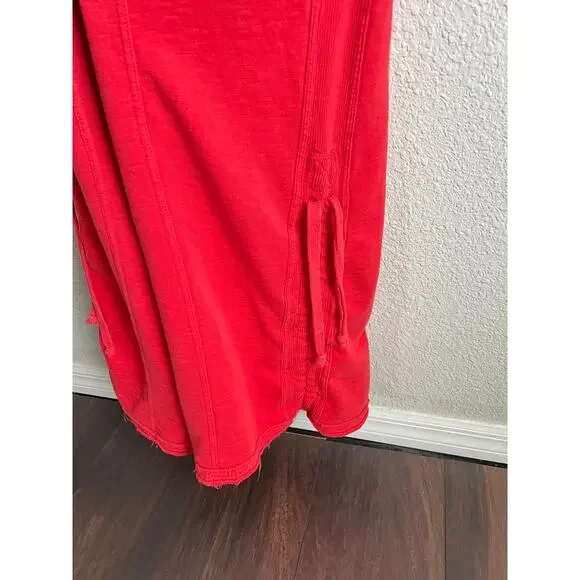Anthropologie Daily Practice Horizon Jumpsuit Women's XS Red Wide Leg Lounge - Picture 4 of 9